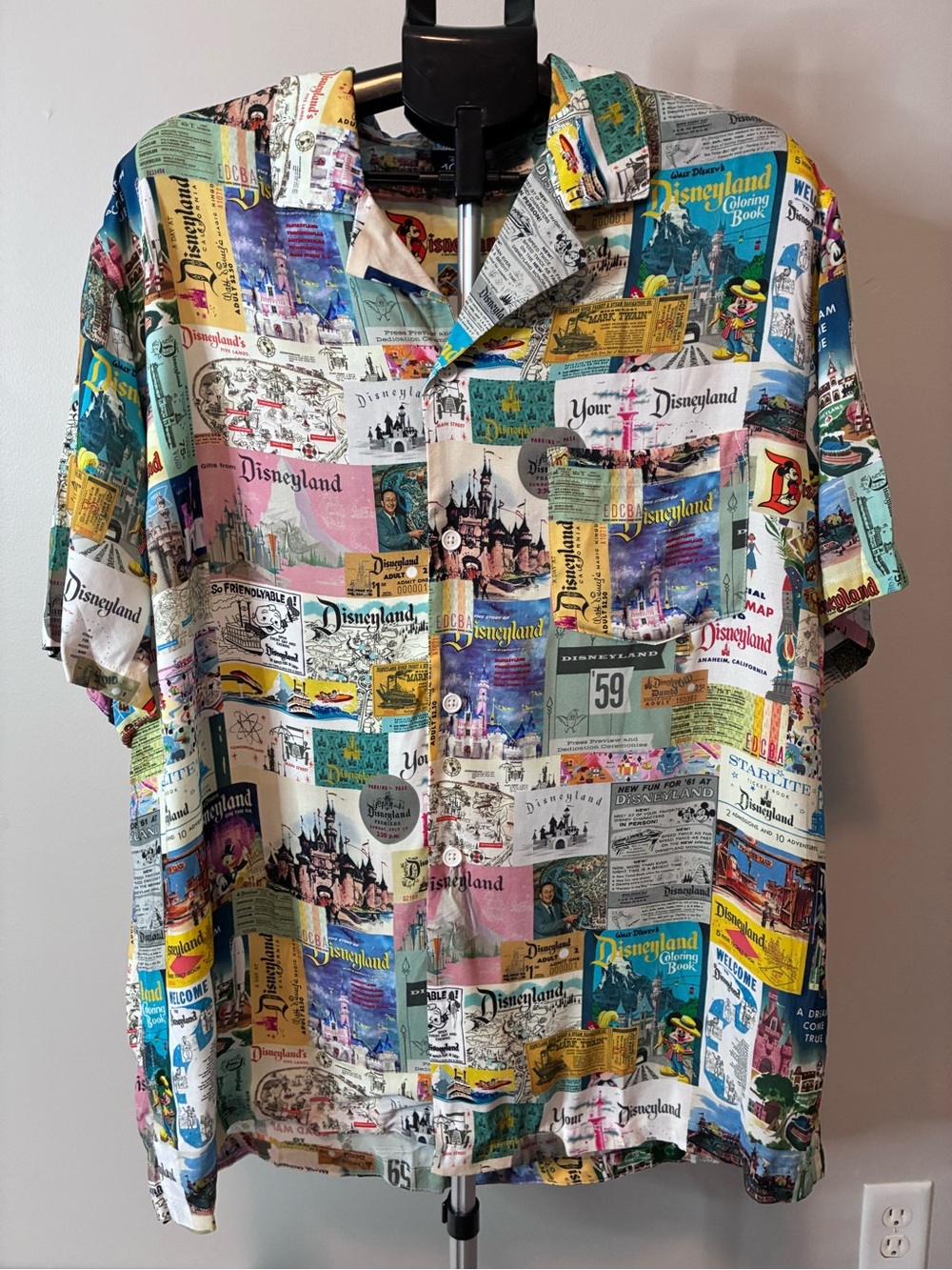 Disney100 Disneyland Camp Shirt XL Retro Print